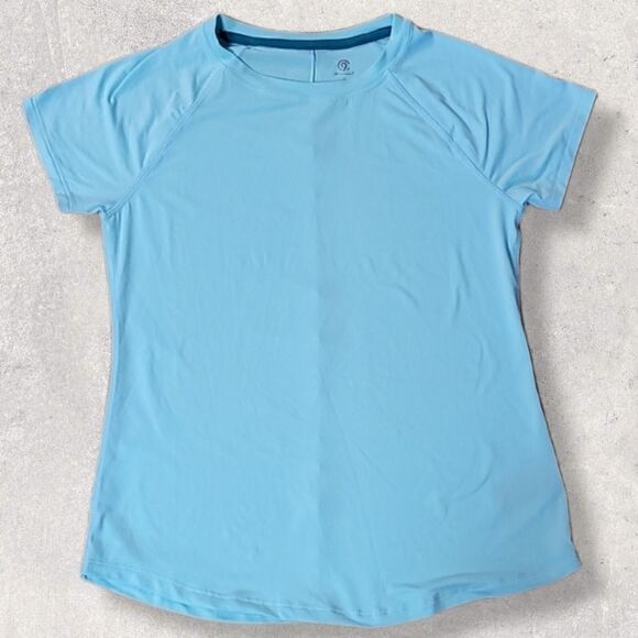 𝅺C9 BY CHAMPION WOMEN'S LIGHT BLUE ACTIVE T-SHIRT, SIZE XS - Picture 1 of 4